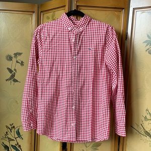 Vineyard Vines red gingham boys shirt